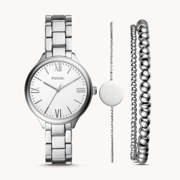 Fossil Accessories - 🌼 NWT Fossil silver tone watch + bracelets set